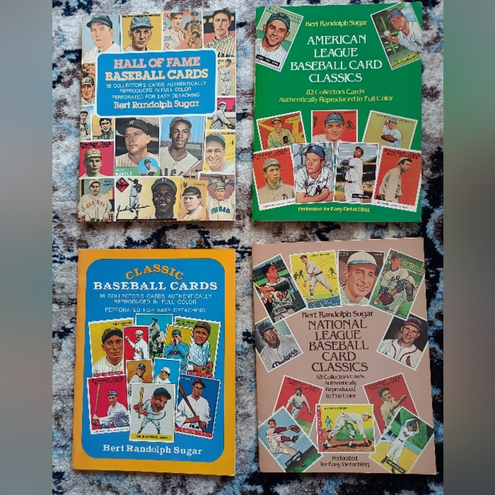 New Lot of 4 National League Baseball Card Dover Books Bert Randolph Sugar